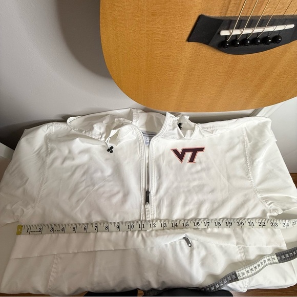 Virginia Tech Hokies White Packable Unisex Windbreaker - Champion- Large - Picture 9 of 10